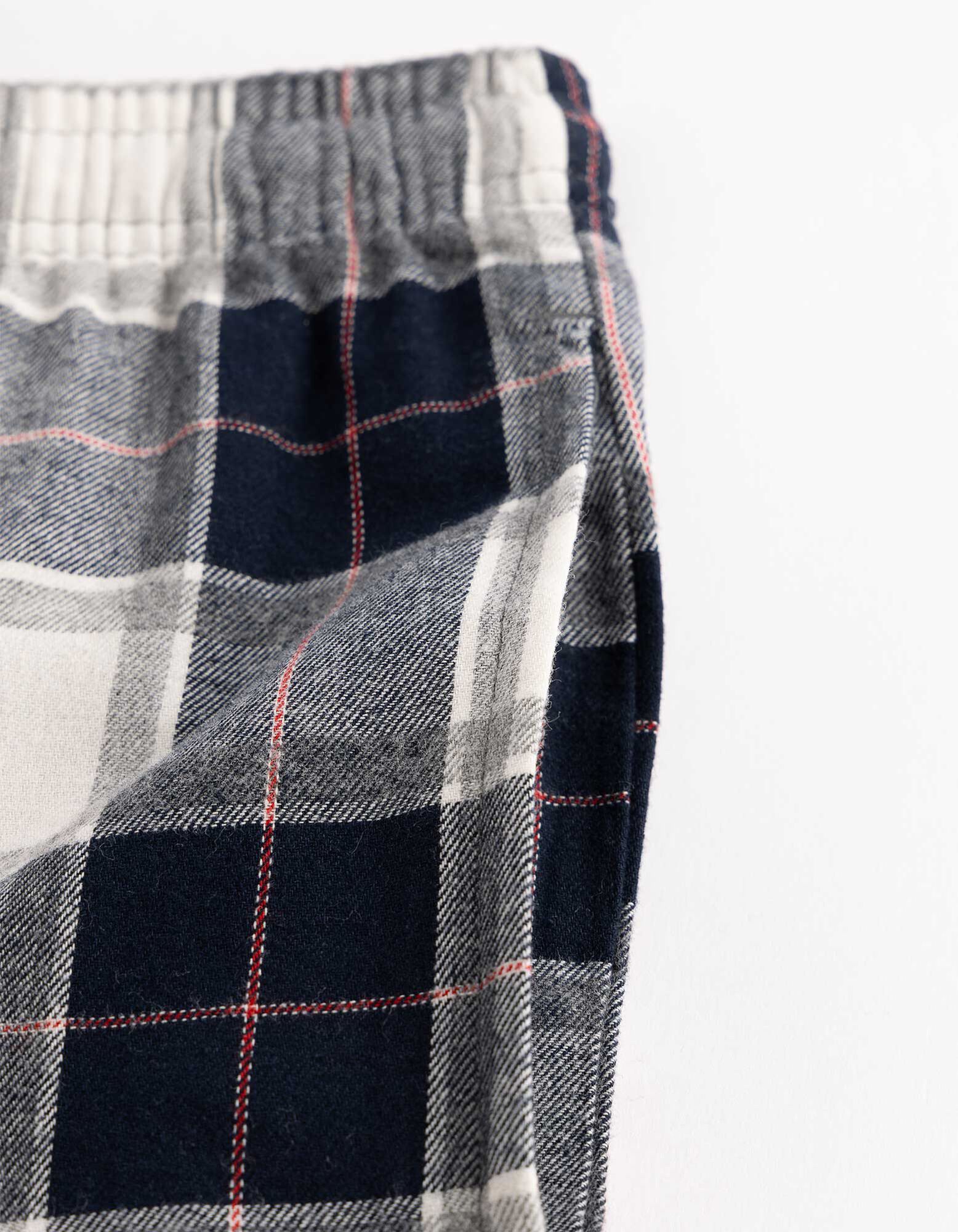 Pyjamahose - Karomuster - Off-White