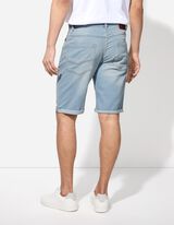 Denim short - Vaste pijpomslag - lichtblauw