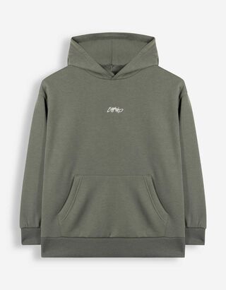 Hoodie - Oversized Fit - Dunkelgr&uuml;n
