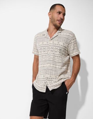 Shorts - Streifen - schwarz