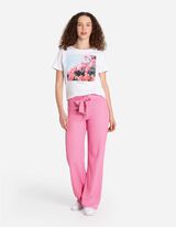 Kelnės - Suri&scaron;amas diržas - ryskiai rozinis