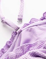 Bikinov&yacute; vrchn&yacute; diel - &Scaron;trukt&uacute;rovan&yacute; materi&aacute;l - Ružov&aacute;