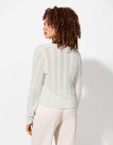 Kampsun - V-kaelus - valge