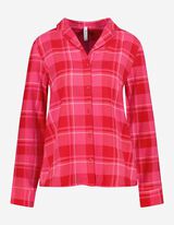 Maglia pigiama - Motivo a quadri - rosa fucsia