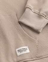 Sweatjacke - Waffelstruktur - Beige