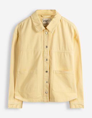 Jakna ko&scaron;ulja - Jednobojno - svijetlo zuta