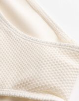 Badehose - einfarbig - Off-White