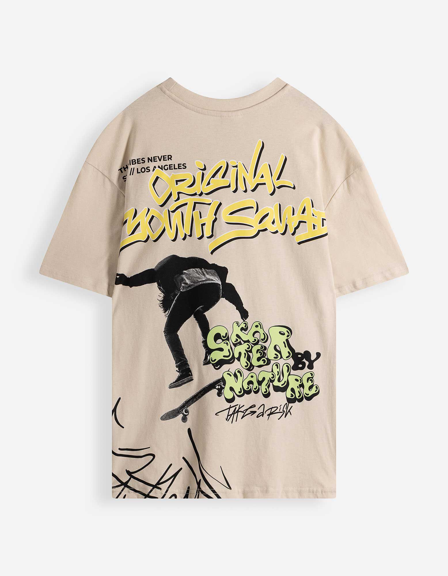T-shirt - Coupe oversize - Gris clair