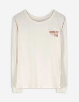 Pyjama Set aus Langarmshirt und Hose - weiß