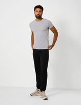 T-shirt - Teneur en stretch - gris clair 