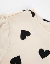 Suknelė - Ištisinis raštas - smelio spalvos