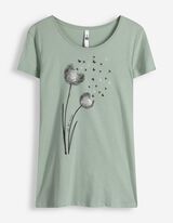 T-shirt - Glitterprint - Petrolblauw