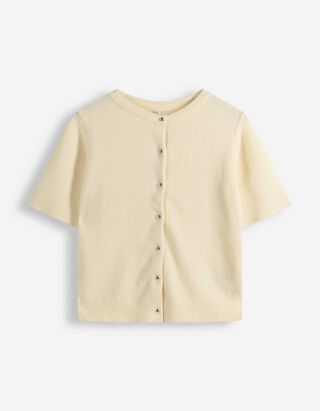 Cardigan - Knopfleiste - hellgelb