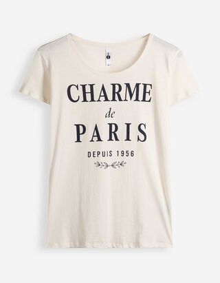 T-Shirt - Glitzerprint - Off-White