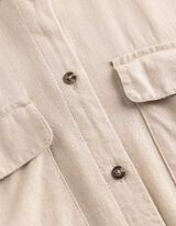 Kleid - Leinen-Optik - Beige