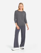 Majica dugih rukava - Tričetvrt rukavi - tamno-siva