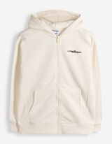 Sweatjacke - Oversized Fit - Off-White