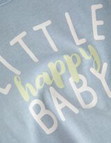 Bodi kratkih rukava - Print sa porukom - svetlo-plava