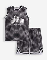 Komplet top i hlače - Mreža - crna