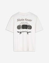 Komplet pidžame od majice i kratkih hlača - stražnji ispis - broncana