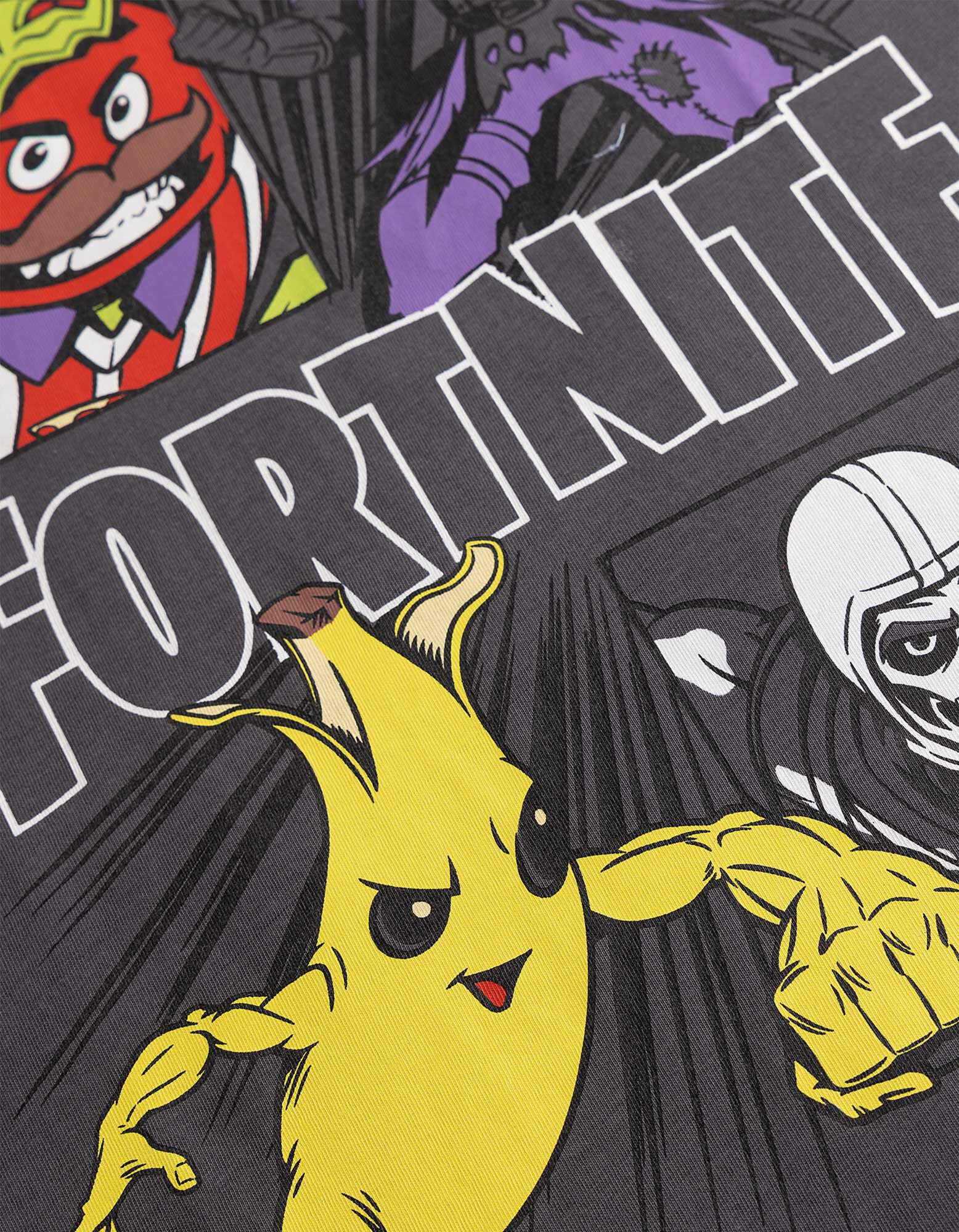 Tričko - Fortnite - Tmavě &scaron;ed&aacute;