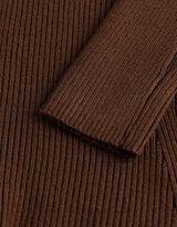 Pullover - Rippenstruktur - Dunkelbraun
