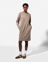 Kleid - Sweat - beige