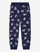 Pantaloni jogging - Imprimeu allover - Albastru inchis