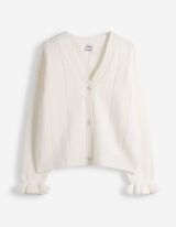 Cardigan - Volants - Off-White