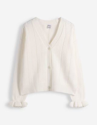 Cardigan - Volants - Off-White