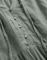 Blouse - Broderies - p&eacute;trole