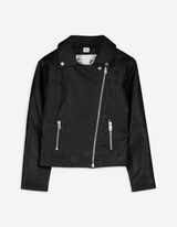 Bikerjack - Imitatieleer - zwart