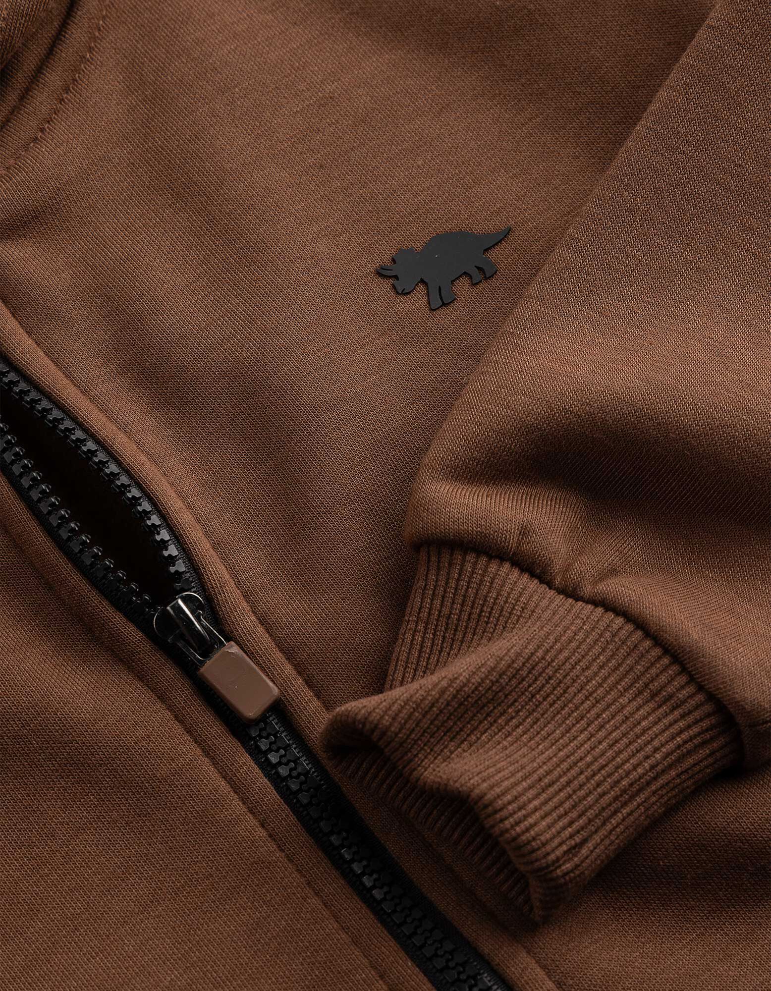 Sweatjacke - Oversized Fit - Braun