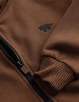 Sweatjacke - Oversized Fit - Braun