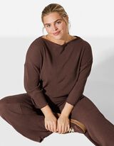 Hose - Plissee - braun