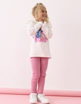 Leggings - Gerippt - Pink