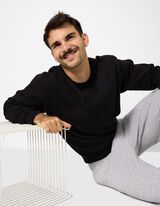 Sweatshirt - Relax Pasvorm - Zwart