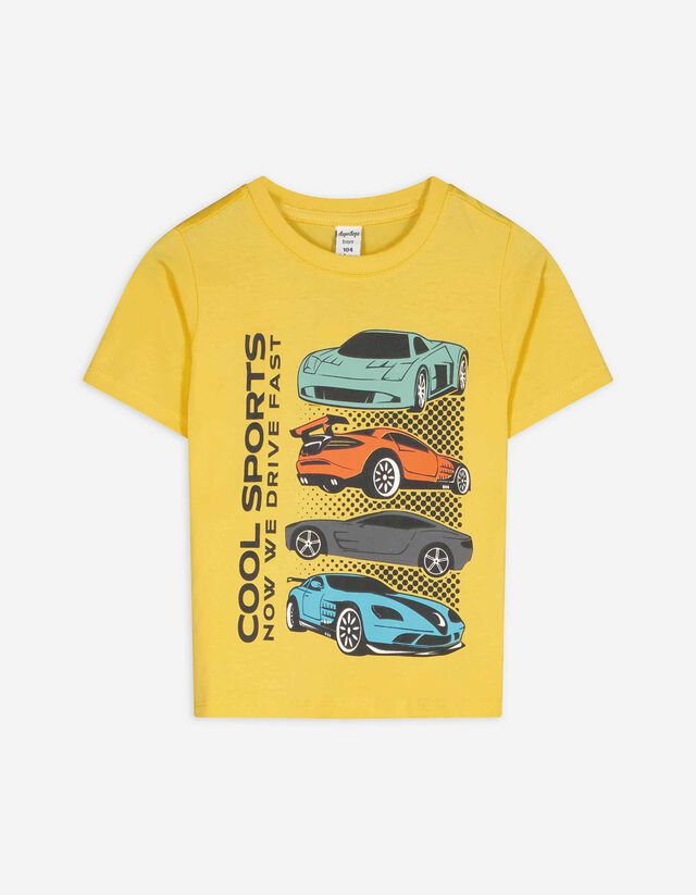 T-Shirt - Frontprint - gelb