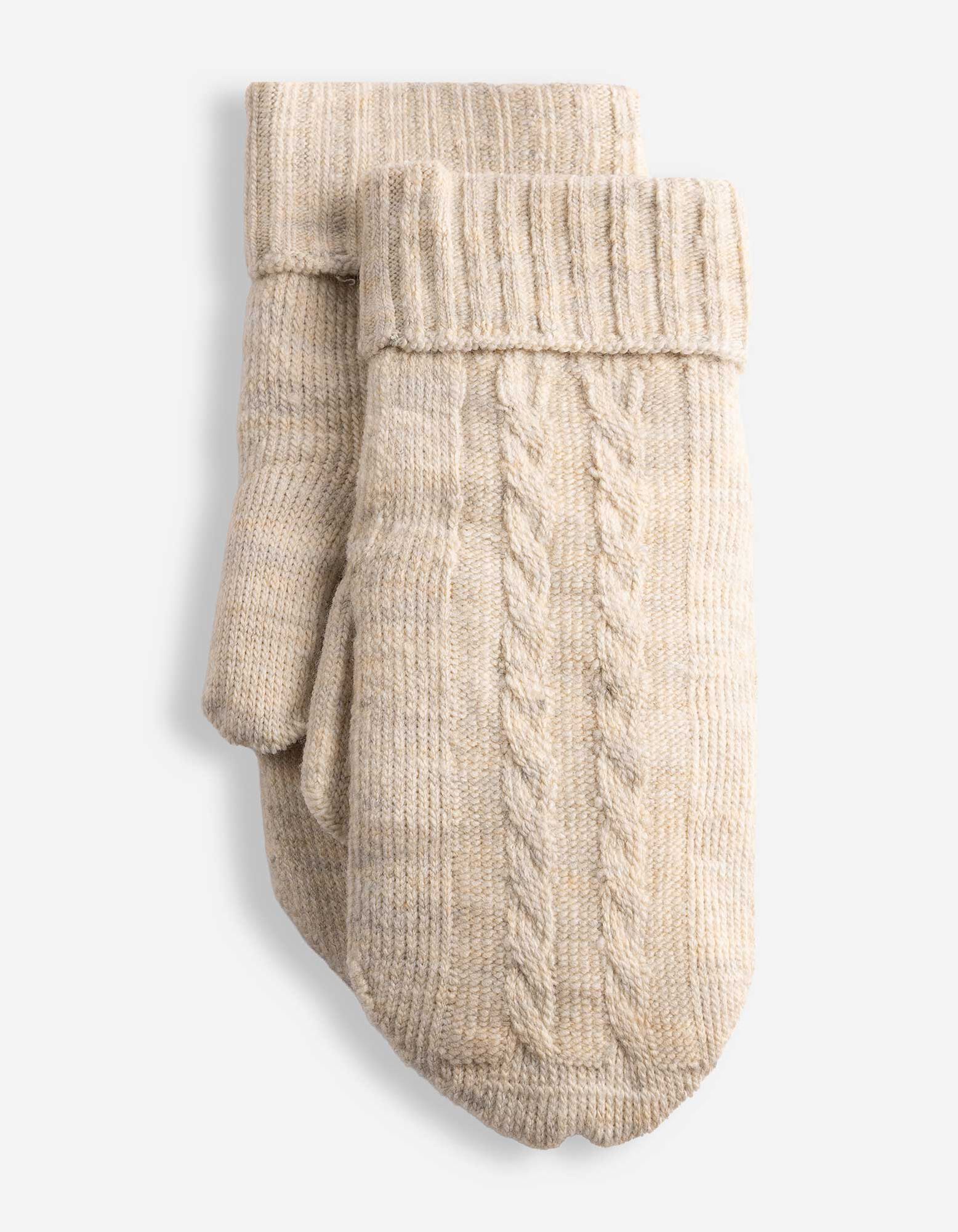 F&auml;ustlinge - Zopfstrick - Beige