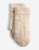 F&auml;ustlinge - Zopfstrick - Beige