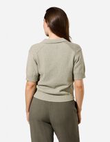 Strickpullover - Polokragen - Dunkelgr&uuml;n