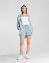 szorty - Muślin - turkusowy