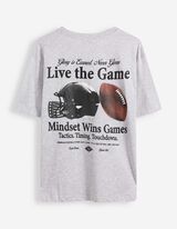 Tričko - Potisk na zadn&iacute; straně - Světle &scaron;ed&aacute;