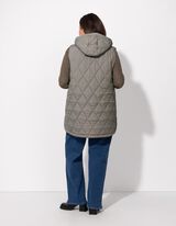 Steppweste - Kapuze - gr&uuml;n