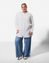 Bluse - Musselin - wei&szlig;