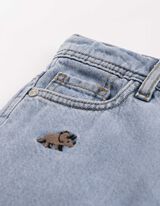 Jeans - Stickerei - Hellblau