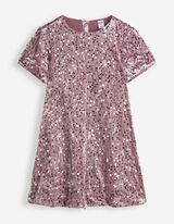Kleid - Paillettenbesatz - Beere
