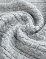 szal - dzianina kablowa - szary