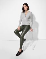 Pantaloni - Skinny Fit - Verde inchis