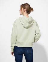 Mikina s kapuc&iacute; - Jednobarevn&eacute; - zelena